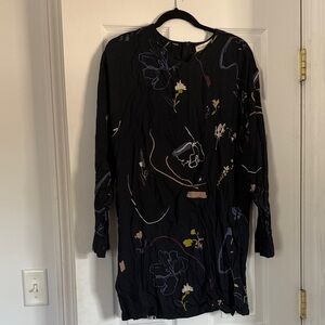 NATIVE YOUTH Navy and Multicolor Floral Dress